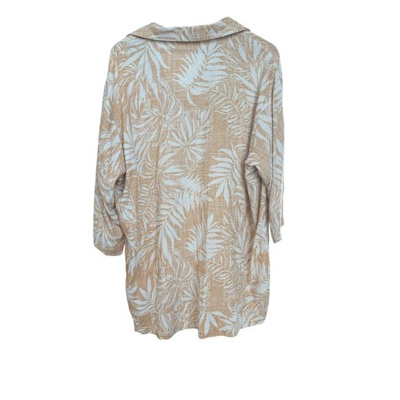 Z Supply Sandcastle Camden Sandy Bay Palm Women's Tunic Dress Size M Coverup - Picture 5 of 8